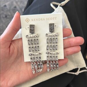 Kendra Scott Silver Statement Earrings